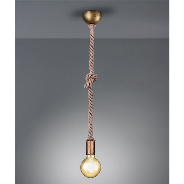 Lámpara de Techo Soga Bronce Viejo Rope