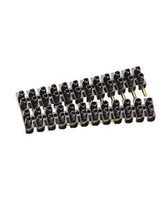Regleta de conexión enchufable 12 bornas SUPREM negra 6 mm², PVC, 15 A, 50 V