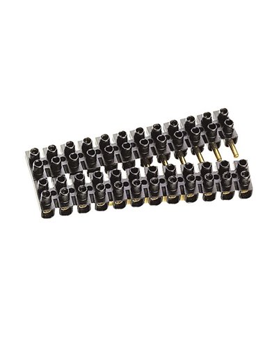 Regleta de conexión enchufable 12 bornas SUPREM negra 6 mm², PVC, 15 A, 50 V