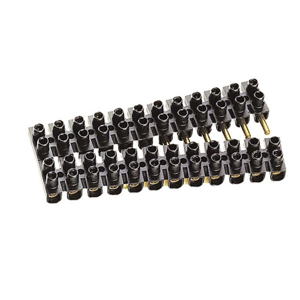 Regleta de conexión enchufable 12 bornas SUPREM negra 6 mm², PVC, 15 A, 50 V