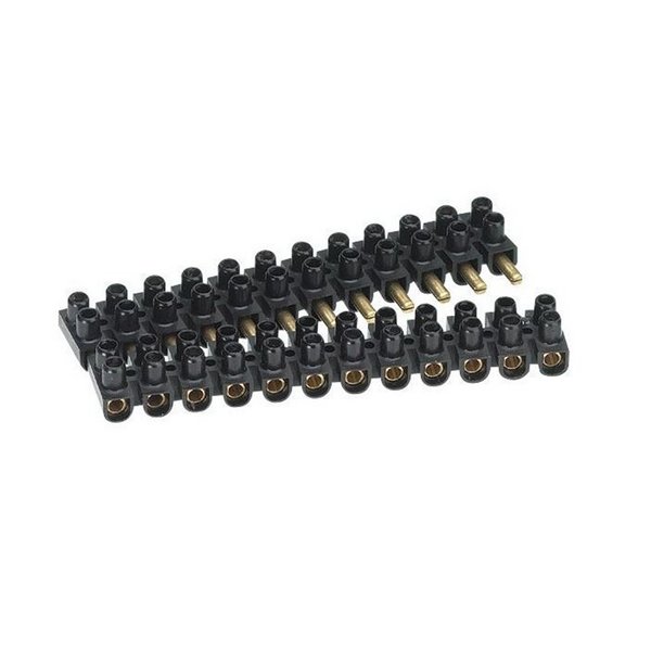 Regleta de conexión enchufable 12 bornas SUPREM negra 10 mm² PVC 25 A 50 V