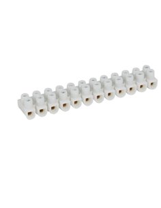 Regleta de conexión 12 bornas NYLBLOC blanca 2,5 mm² 24 A 250 V con tornillos imperdibles