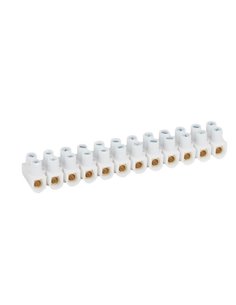 Bloco de terminais NYLBLOC branco 16 mm² 101 A 250 V com 12 terminais e parafusos prisioneiros