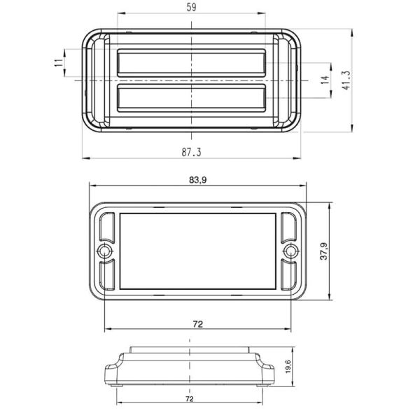 Feu arrière à LED W296 série 2449,...