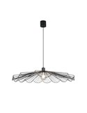 Plafonnier MARGARITA avec abat-jour grillagé, diamètre 80 cm, ampoule non incluse : 1 x E27, max. 60 W, IP20, noir