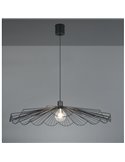 Lámpara de techo MARGARITA pantalla rejilla Ø80cm bombilla excl. 1x E27 max. 60W IP20 Negro