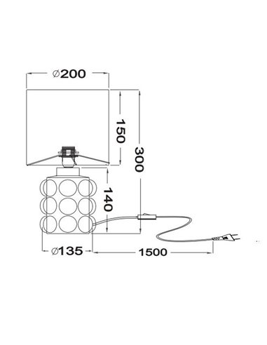 Lampe de table en céramique KATE, 30 cm, ampoule non incluse : 1 x E14, max. 40 W, blanche