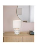 Lámpara de sobremesa cerámica KATE 30cm bombilla excl. 1x E14 max. 40W Blanco