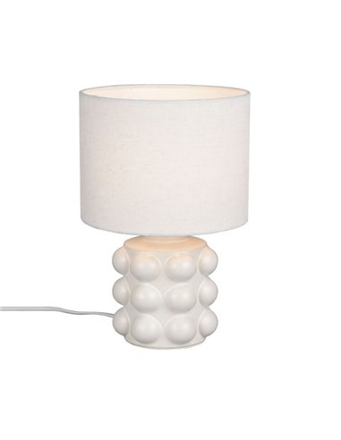 Lámpara de sobremesa cerámica KATE 30cm bombilla excl. 1x E14 max. 40W Blanco
