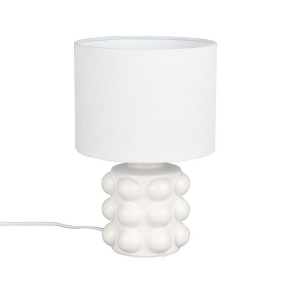 Candeeiro de mesa de cerâmica KATE, 30 cm, lâmpada excl. 1 x E14, máx. 40W, branco