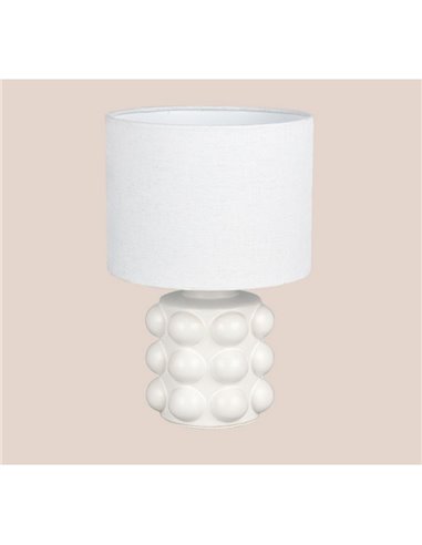 Lámpara de sobremesa cerámica KATE 30cm bombilla excl. 1x E14 max. 40W Blanco