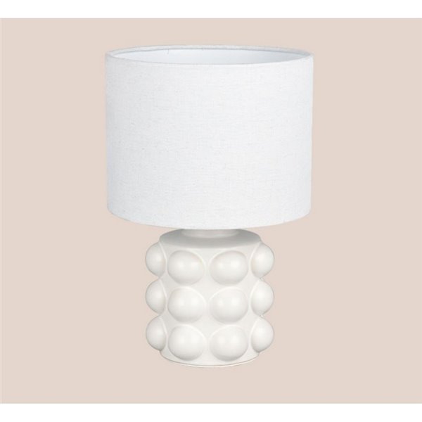 Lámpara de sobremesa cerámica KATE 30cm bombilla excl. 1x E14 max. 40W Blanco