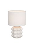 Lámpara de sobremesa cerámica KATE 30cm bombilla excl. 1x E14 max. 40W Blanco