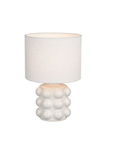 Candeeiro de mesa de cerâmica KATE, 30 cm, lâmpada excl. 1 x E14, máx. 40W, branco