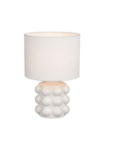 Candeeiro de mesa de cerâmica KATE, 30 cm, lâmpada excl. 1 x E14, máx. 40W, branco