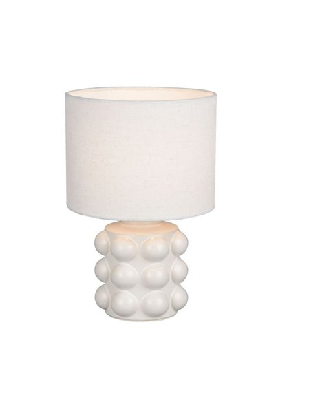 Lampe de table en céramique KATE, 30 cm, ampoule non incluse : 1 x E14, max. 40 W, blanche