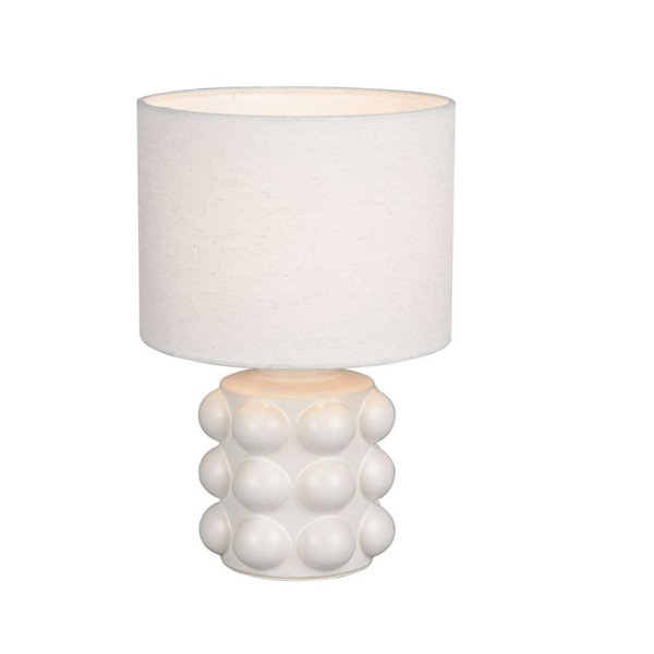 Lámpara de sobremesa cerámica KATE 30cm bombilla excl. 1x E14 max. 40W Blanco