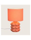 Lámpara de mesa base cerámica KATE 30cm bombilla excl. 1x E14 max. 40W Naranja