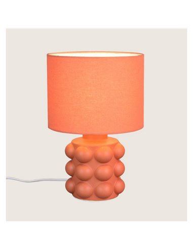 Lámpara de mesa base cerámica KATE 30cm bombilla excl. 1x E14 max. 40W Naranja