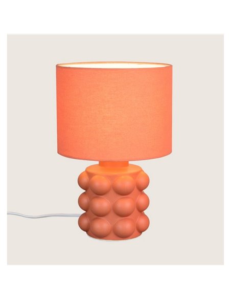 Lámpara de mesa base cerámica KATE 30cm bombilla excl. 1x E14 max. 40W Naranja