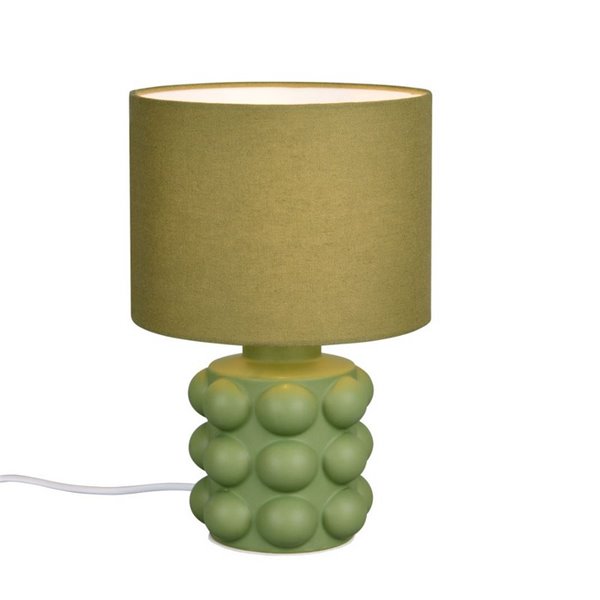 Lampe de table en céramique KATE, 30 cm, ampoule non incluse : 1 x E14, max. 40 W, verte