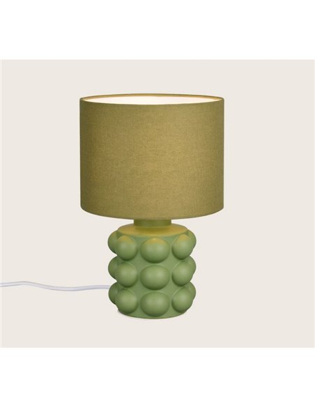 Lampe de table en céramique KATE, 30 cm, ampoule non incluse : 1 x E14, max. 40 W, verte