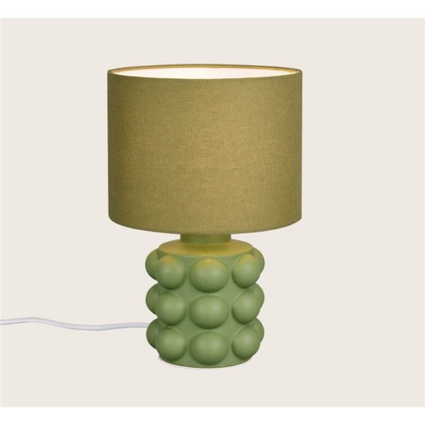 Lampe de table en céramique KATE, 30 cm, ampoule non incluse : 1 x E14, max. 40 W, verte