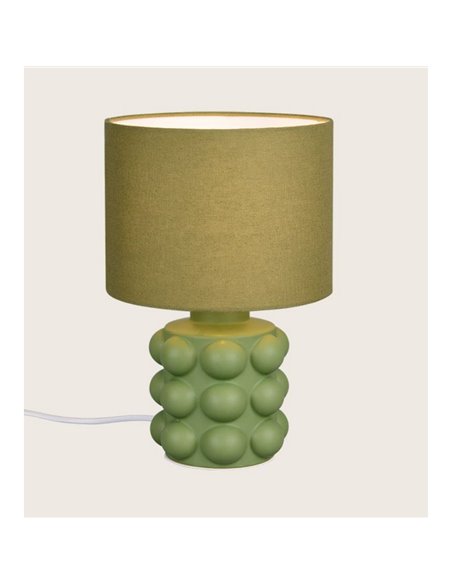 Candeeiro de mesa de cerâmica KATE, 30 cm, lâmpada excl. 1 x E14, máx. 40 W, verde