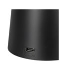 Lámpara LED de mesa moderna CIRRUS RGB recargable USB-C + pilas Negro