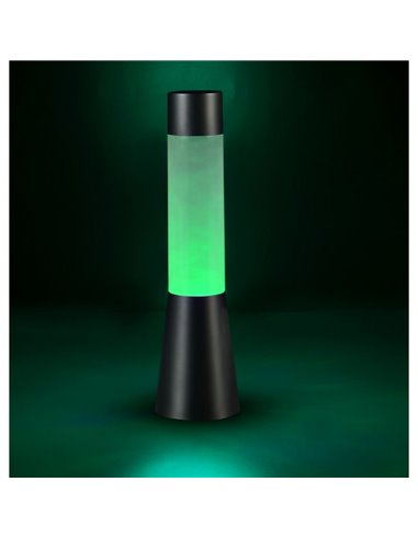 Lámpara LED de mesa moderna CIRRUS RGB recargable USB-C + pilas Negro