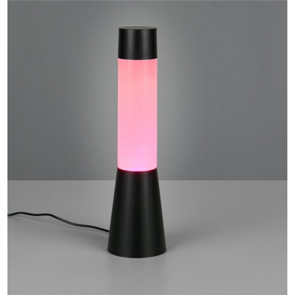 Lámpara LED de mesa moderna CIRRUS RGB recargable USB-C + pilas Negro