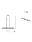 Lámpara LED de techo ARCOLA 35W 4100lm, regulable DIP SWITCH 2300+3000+4000K IP20 Negro