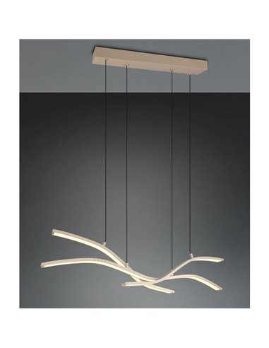 Plafonnier LED Spider avec moteur à levage automatique 46 W 4 650 lm 2 700-6 500 K Beige