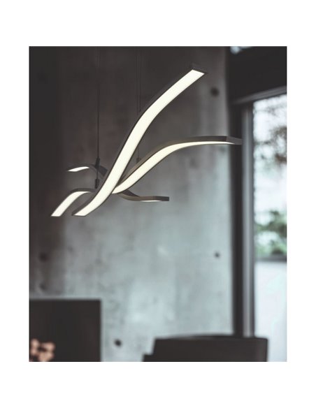 Plafonnier LED Spider avec mémoire et veilleuse 46 W 4 650 lm 2 700-6 500 K Noir