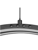 Lámpara de techo LED SPIDER con memoria y luz nocturna 46W 4650lm 2700-6500K Negro 