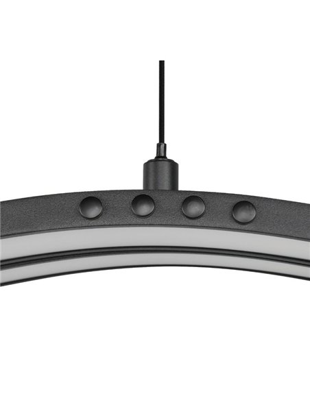 Luminária de teto LED Spider com memória e luz noturna 46W 4650lm 2700-6500K preta