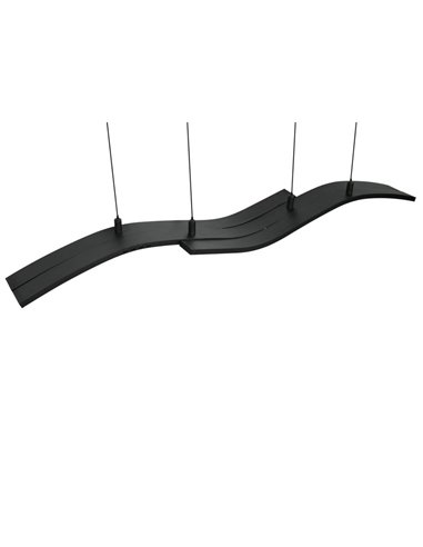 Luminária de teto LED Spider com memória e luz noturna 46W 4650lm 2700-6500K preta