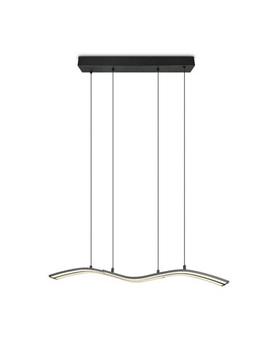 Luminária de teto LED Spider com memória e luz noturna 46W 4650lm 2700-6500K preta