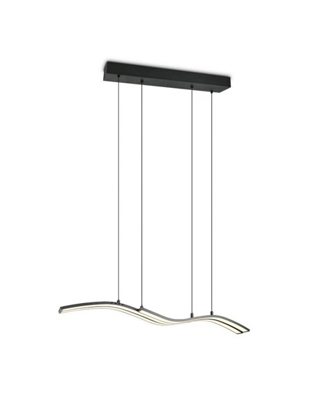 Lámpara de techo LED SPIDER con memoria y luz nocturna 46W 4650lm 2700-6500K Negro 