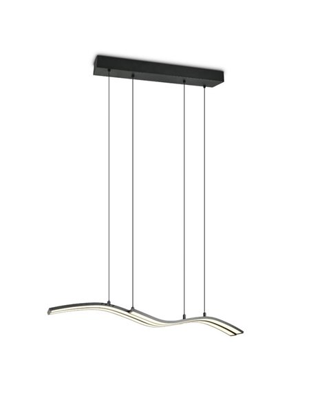 Lámpara de techo LED SPIDER con memoria y luz nocturna 46W 4650lm 2700-6500K Negro 