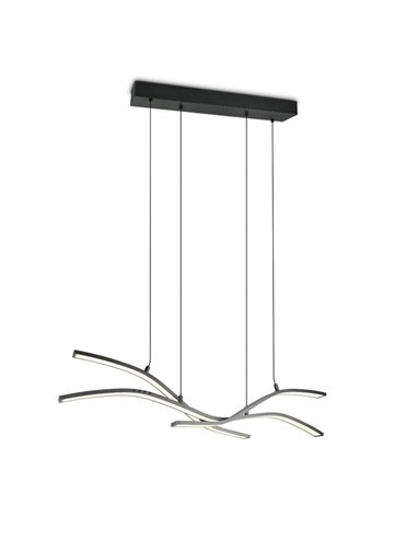 Lámpara de techo LED SPIDER con memoria y luz nocturna 46W 4650lm 2700-6500K Negro 