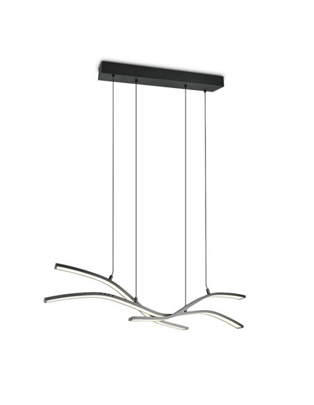Lámpara de techo LED SPIDER con memoria y luz nocturna 46W 4650lm 2700-6500K Negro 