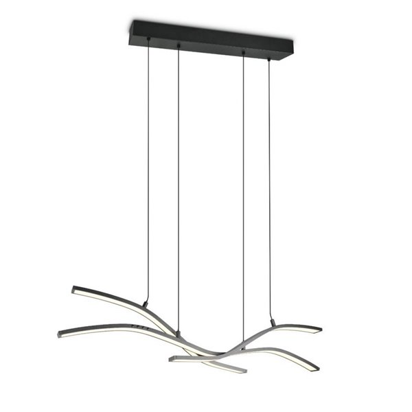 Luminária de teto LED Spider com memória e luz noturna 46W 4650lm 2700-6500K preta