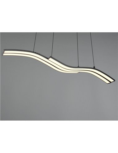 Luminária de teto LED Spider com memória e luz noturna 46W 4650lm 2700-6500K preta