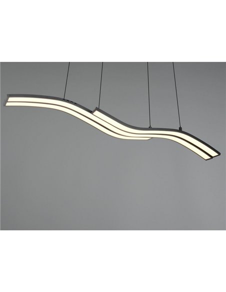 Lámpara de techo LED SPIDER con memoria y luz nocturna 46W 4650lm 2700-6500K Negro 