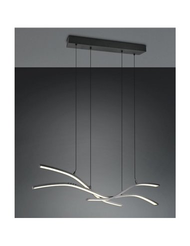 Lámpara de techo LED SPIDER con memoria y luz nocturna 46W 4650lm 2700-6500K Negro 