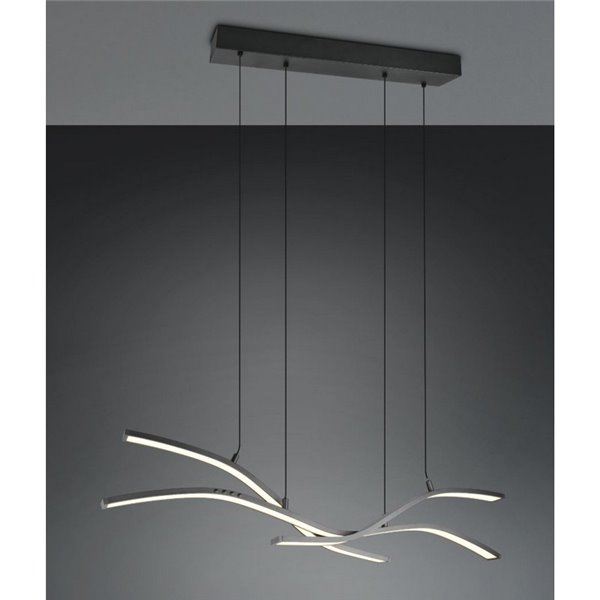 Lámpara de techo LED SPIDER con memoria y luz nocturna 46W 4650lm 2700-6500K Negro 