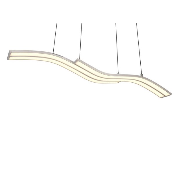 Plafonnier LED Spider 46 W, 4 650 lm, intensité variable, 2 700-6 500 K, nickel mat