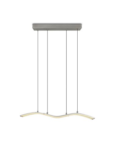 Plafonnier LED Spider 46 W, 4 650 lm, intensité variable, 2 700-6 500 K, nickel mat