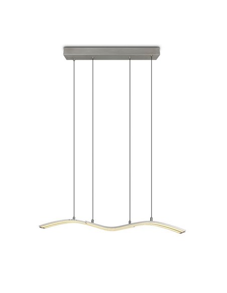 Plafonnier LED Spider 46 W, 4 650 lm, intensité variable, 2 700-6 500 K, nickel mat